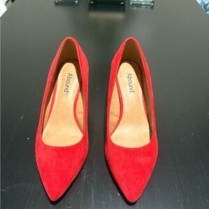 Abound Red Suede Block Heel